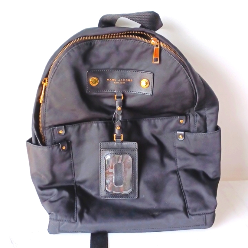 MARC JACOBS Black Nylon Backpack.